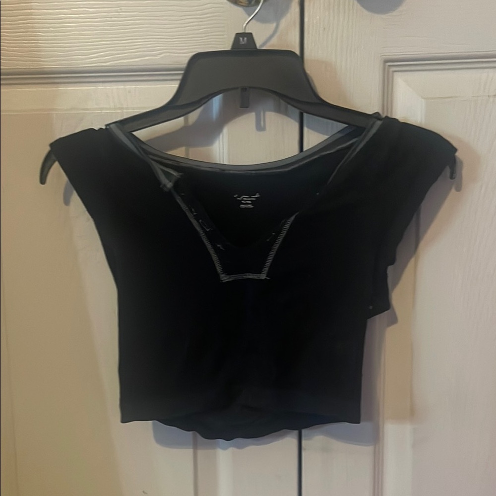 Urban Outfitters Black Crop Top with Sleek Design